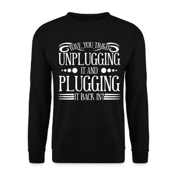 Computer Scientist Computer Informatics Admin - Unisex Sweatshirt - black - Front - Alina (178cm) & Michal (187cm)