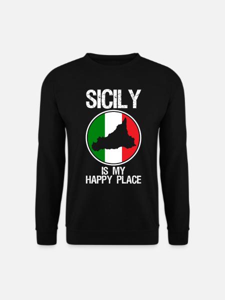 Sizilien Italien Flagge Sicilia - Unisex Pullover - Schwarz