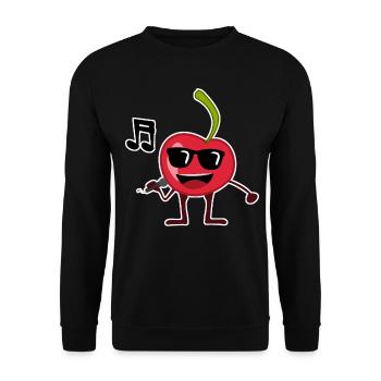 Cherry sings music cherries - Unisex Sweatshirt - black - Front - Alina (178cm) & Michal (187cm)