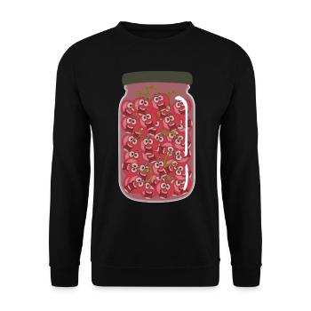 Cherries Glass Cherry - Unisex Sweatshirt - black - Front - Alina (178cm) & Michal (187cm)