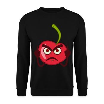 La cerise aigre montre un doigt d’honneur - Sweat-shirt Unisexe - noir - Devant - Alina (178cm) & Michal (187cm)