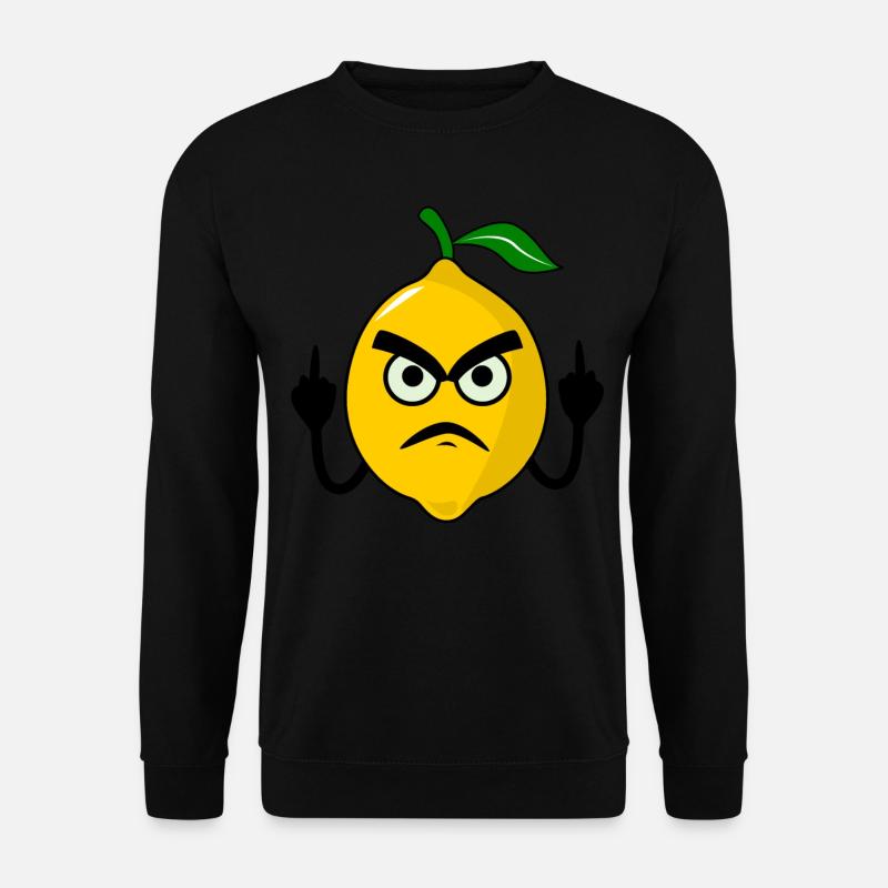 Zitronen Mittelfinger Zitrone - Unisex Pullover - Schwarz