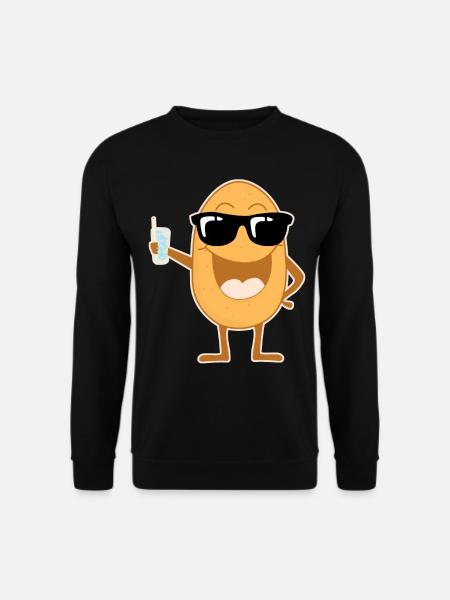 Party potato with sunglasses - Unisex Sweatshirt - black