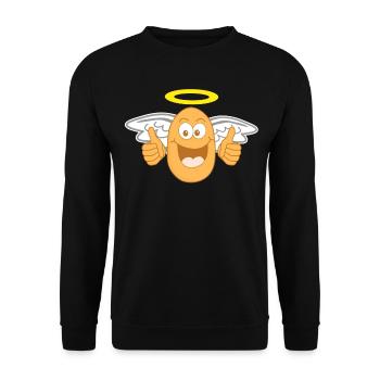 Potato Angel Potatoes - Unisex Sweatshirt - black - Front - Alina (178cm) & Michal (187cm)