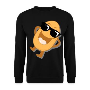 Potato Sunglasses Potatoes - Unisex Sweatshirt - black - Front - Alina (178cm) & Michal (187cm)
