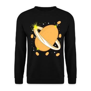 Potato in space Potatoes - Unisex Sweatshirt - black - Front - Alina (178cm) & Michal (187cm)