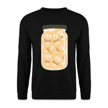 Potato in a jar Potatoes - Unisex Sweatshirt - black - Front - Alina (178cm) & Michal (187cm)