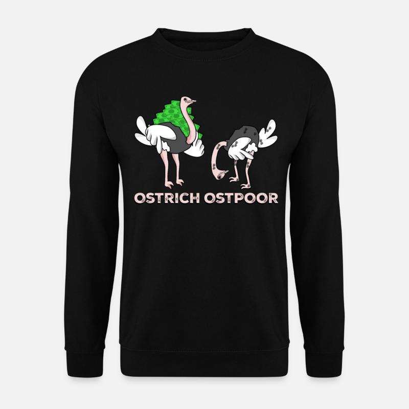 Ostrich and Ostpoor - Unisex Pullover - Schwarz