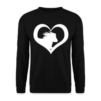 Shetland Pony Heart Pony Shetty - Sweat-shirt Unisexe - noir - Devant - Alina (178cm) & Michal (187cm)