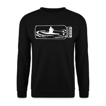 Kanu Ruderboot Ruderer Rudern Rudersport - Unisex Pullover - Schwarz - Vorne - Alina (178cm) & Michal (187cm)