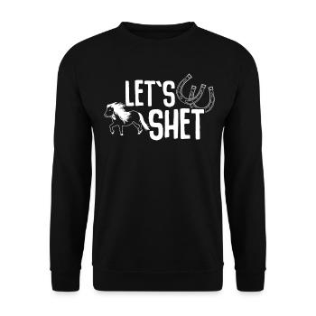 Shetland Pony Shetland Pony Horses Horse - Unisex Sweatshirt - black - Front - Alina (178cm) & Michal (187cm)
