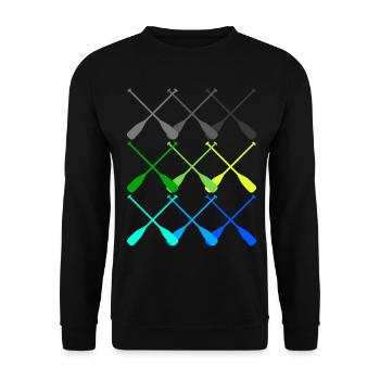 Rudern Paddel Ruderer Ruderboot - Unisex Pullover - Schwarz - Vorne - Alina (178cm) & Michal (187cm)