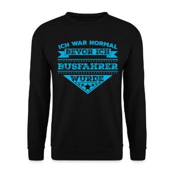 Linienbus Busfahrer Bus - Unisex Pullover - Schwarz - Vorne - Alina (178cm) & Michal (187cm)