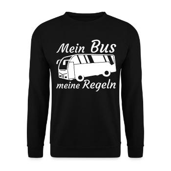 Busfahrerin Busfahrer Linienbus - Unisex Pullover - Schwarz - Vorne - Alina (178cm) & Michal (187cm)