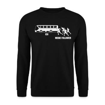 Busfahrer Spruch - Unisex Pullover - Schwarz - Vorne - Alina (178cm) & Michal (187cm)
