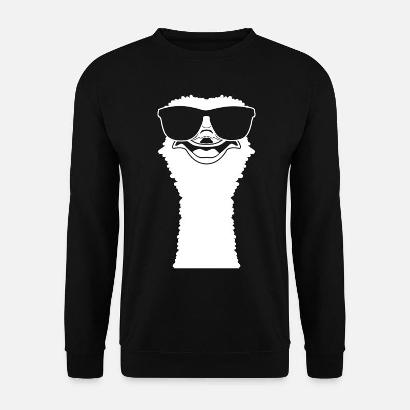 Ostrich with sunglasses - Unisex Sweatshirt - black