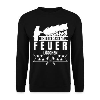 Jugendfeuerwehr Freiwillige Feuerwehr - Unisex Pullover - Schwarz - Vorne - Alina (178cm) & Michal (187cm)