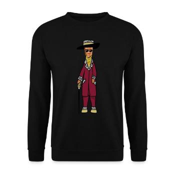 Döner Pimp Dönersskeß Kebab - Unisex Sweatshirt - black - Front - Alina (178cm) & Michal (187cm)