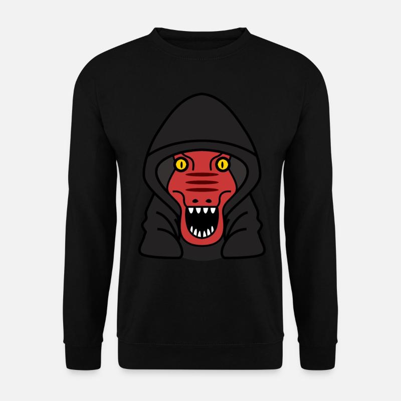 böser Dinosaurier - Unisex Pullover - Schwarz