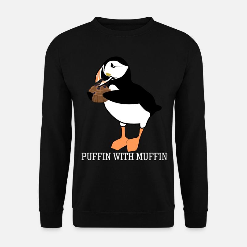 Puffin with muffin puffins - Unisex Sweatshirt - black