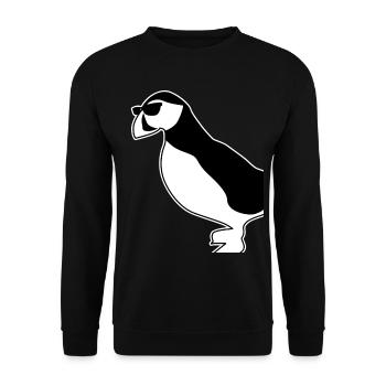 Puffin with sunglasses puffins - Unisex Sweatshirt - black - Front - Alina (178cm) & Michal (187cm)
