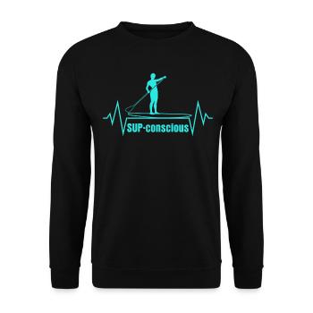 Pagayer debout - Sweat-shirt Unisexe - noir - Devant - Alina (178cm) & Michal (187cm)