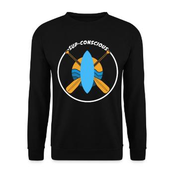 Stand Up Paddling SUP Board - Unisex Sweatshirt - black - Front - Alina (178cm) & Michal (187cm)
