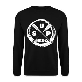 SUP Board Stand Up Paddling - Unisex Sweatshirt - black - Front - Alina (178cm) & Michal (187cm)