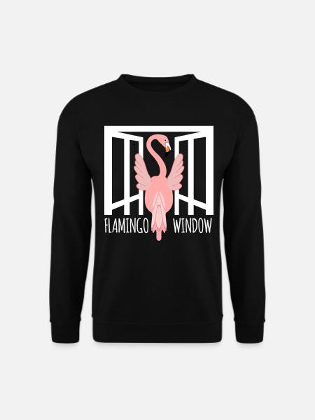 funny flamingo - Unisex Sweatshirt - black