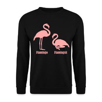 Flamants roses Flamants roses - Sweat-shirt Unisexe - noir - Devant - Alina (178cm) & Michal (187cm)