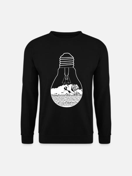 Zugspitze in Glühbirne Bergsteigen - Unisex Pullover - Schwarz