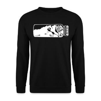 Zugspitze Wanderung - Unisex Pullover - Schwarz - Vorne - Alina (178cm) & Michal (187cm)