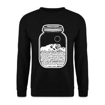 Zugspitze in a glass Mountaineering Hiking - Unisex Sweatshirt - black - Front - Alina (178cm) & Michal (187cm)