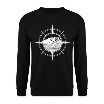 Zugspitze Hike Hiking Mountaineering - Unisex Sweatshirt - black - Front - Alina (178cm) & Michal (187cm)