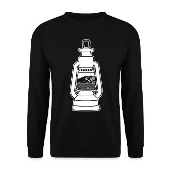 Zugspitze Hiking Mountaineering Hike - Unisex Sweatshirt - black - Front - Alina (178cm) & Michal (187cm)