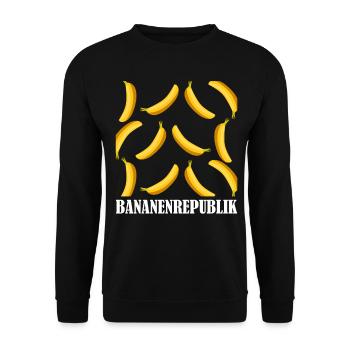 Bananenrepublik Banane Bananen - Unisex Pullover - Schwarz - Vorne - Alina (178cm) & Michal (187cm)