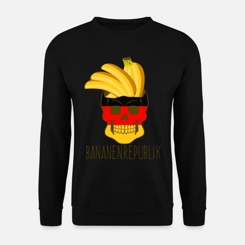Bananenrepublik Deutschland Bananen - Unisex Pullover - Schwarz