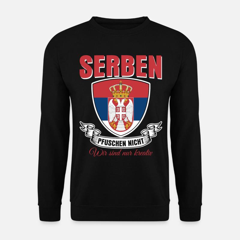 Serbie Drapeau serbe - Sweat-shirt Unisexe - noir