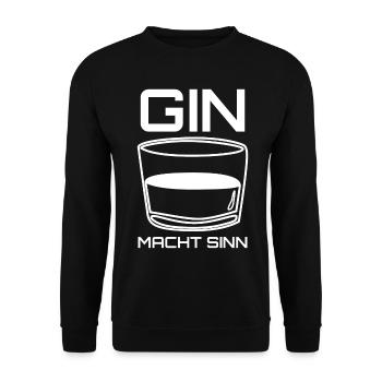 Gin macht Sinn - Unisex Pullover - Schwarz - Vorne - Alina (178cm) & Michal (187cm)