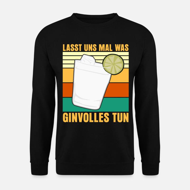 Gin - Ginvoll - Unisex Pullover - Schwarz