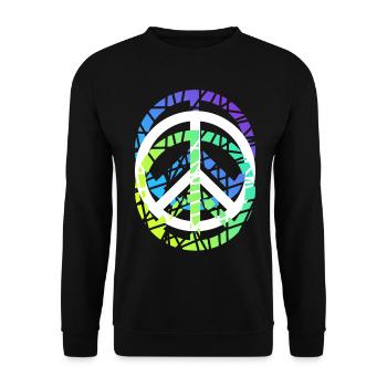 Pacifism World Peace Peace Sympol - Unisex Sweatshirt - black - Front - Alina (178cm) & Michal (187cm)