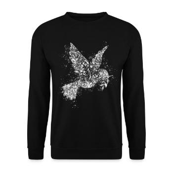 Sympol de la paix Colombe de la paix - Sweat-shirt Unisexe - noir - Devant - Alina (178cm) & Michal (187cm)