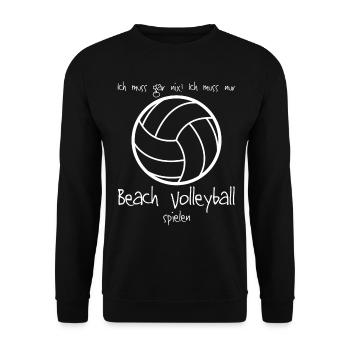 Volleyballspieler Beach Volleyball - Unisex Pullover - Schwarz - Vorne - Alina (178cm) & Michal (187cm)