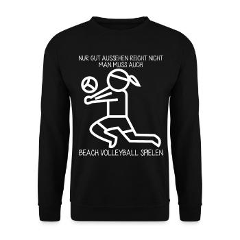 Beach Volleyball - Unisex Pullover - Schwarz - Vorne - Alina (178cm) & Michal (187cm)