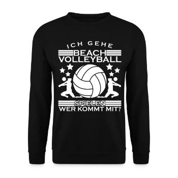 Beach Volleyball Beachvolleyball - Unisex Pullover - Schwarz - Vorne - Alina (178cm) & Michal (187cm)