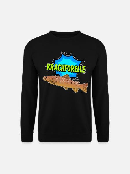 Angeln Forelle Angel Fischer Angler - Unisex Pullover - Schwarz