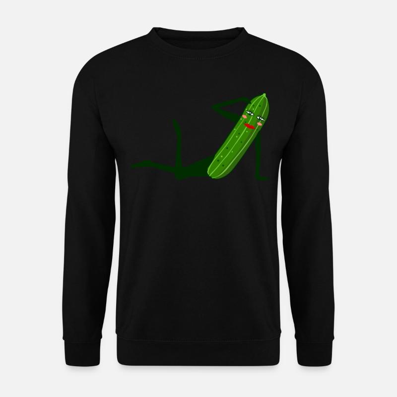 Gurken Fotomodell Model Gurke - Unisex Pullover - Schwarz