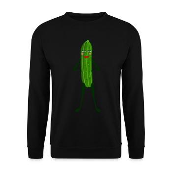 Gurken Model Gurke - Unisex Pullover - Schwarz - Vorne - Alina (178cm) & Michal (187cm)