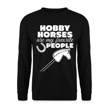 Hobby Horse Riding Rider Hobbyhorse - Sweat-shirt Unisexe - noir - Devant - Alina (178cm) & Michal (187cm)