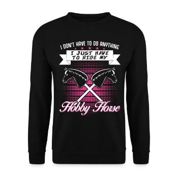 Hobby Horse Rider Hobbyhorse - Sweat-shirt Unisexe - noir - Devant - Alina (178cm) & Michal (187cm)